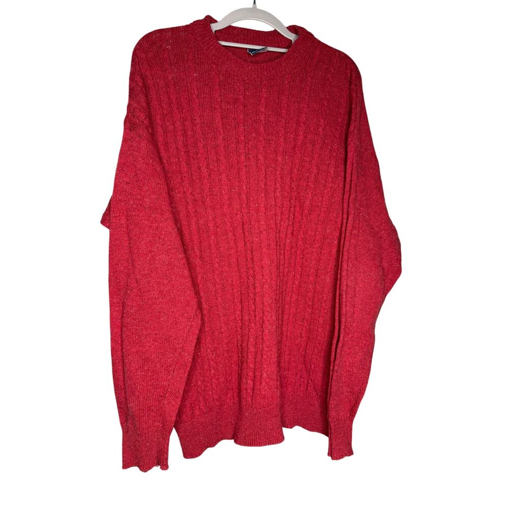 Shetland red wool‎ sweater